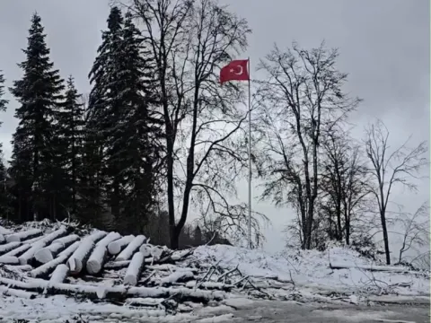 Bartın'da kar sürprizi! Mevsimin ilk karı yağdı... Kar kalınlığı 10 santimetreye ulaştı - fotoğraf 3