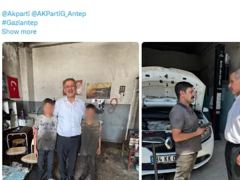 AKP’li vekil çocuk işçilerle poz verdi! ‘Sanayi esnafımızın çayını içtik’ dedi - fotoğraf 1