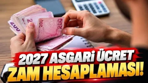 2027 ASGARİ ÜCRET NE KADAR OLUR? Asgari ücret zammı hesaplama: Yüzde 20, 25, 30 zam oranına göre asgari ücret ne kadar olacak?