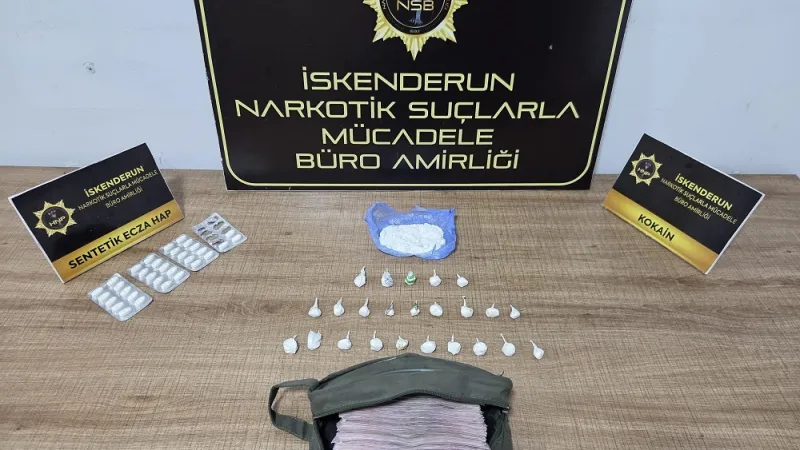 25 PARÇA KOKAİN ELE GEÇİRİLDİ