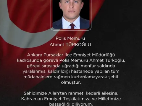 Bakan Çiftçi'den, şehit polis memuru için taziye mesajı - fotoğraf 3