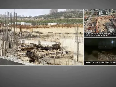 CNN TÜRK hortumun vurduğu bölgede: Şantiyeyi yerle bir etti! Kule vinç devrildi | Gözler o konteynerlerde - fotoğraf 3