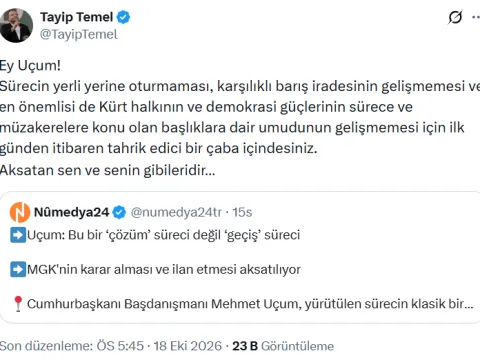 DEM Partili Tayip Temel’den Mehmet Uçum’a 'süreç' tepkisi! - fotoğraf 2