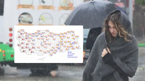 5 kent için "alarm" verildi... 3 bölgede yağış var