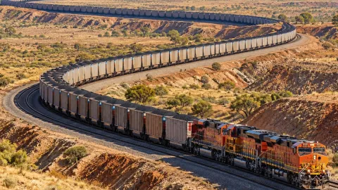 696 vagonlu tren imkansızı başardı: Ucu bucağı görünmeyen dev 861 kilometre yol katetti