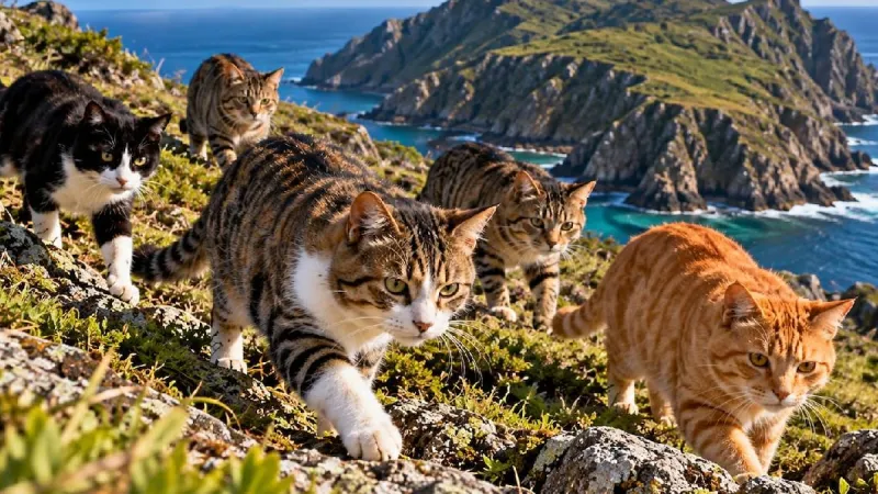 Adaya bırakılan 5 kedi felaketi yaşattı
