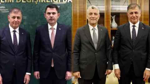 AKP'ye katılan Cemil Tugay'dan iki bakana ziyaret