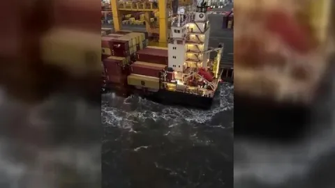 Almanya'da korkutan gemi kazası