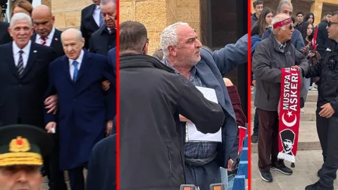 Anıtkabir’de bir sürpriz, iki protesto