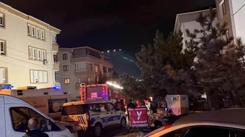 Ankara'da bir evde doğalgaz patlaması sonucu yangın çıktı