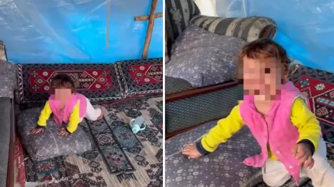 Anne babasının emanet ettiği bebeğe yaptıkları pes dedirtti: Görüntülere tepki yağdı
