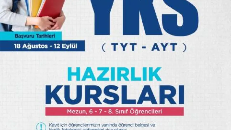 ANTAKYA BELEDİYESİ'NDEN YKS HAZIRLIK KURSLARI 