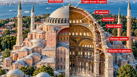 Ayasofya'nın kubbesinde 1500 yıllık sır