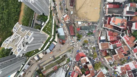 Ayazağa'da sel felaketinin boyutu drone ile görüntülendi