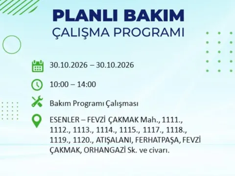 İstanbul’da 12 ilçede 8 saatlik kesinti! - fotoğraf 4