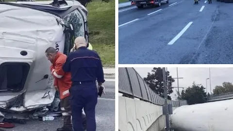 Bakırköy'de LNG yüklü tanker devrildi: Yol kapatıldı!