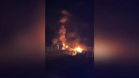 Bandırma'da yağ fabrikasında yangın