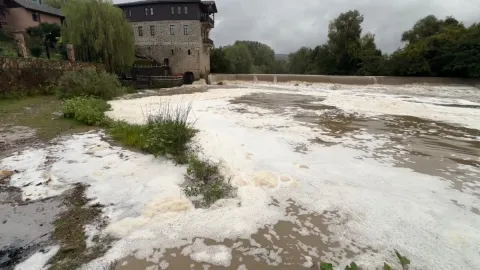 Bartın'da yağmur sonrası endişelendiren görüntü