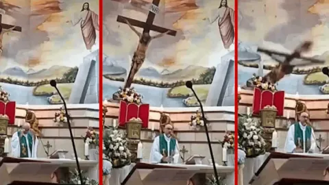 Başına dev haç düşerek ölen papazın son sözleri tüyler ürpertti