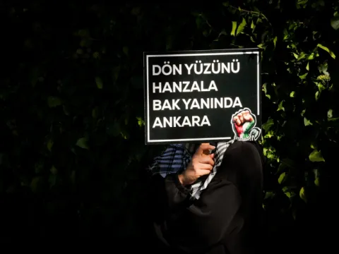 Ankara'da katil İsrail'in Gazze'ye yönelik saldırıları protesto edildi - fotoğraf 2