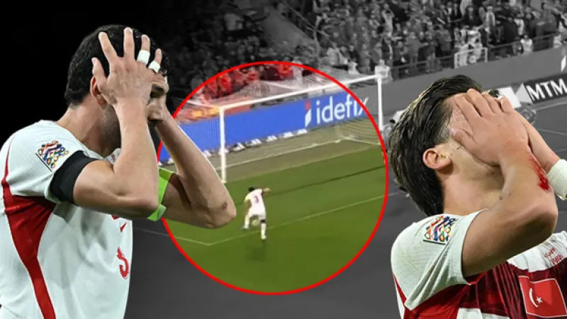Belçika-Türkiye maçının kırılma anı: Merih Demiral boş kaleyi kaçırdı!