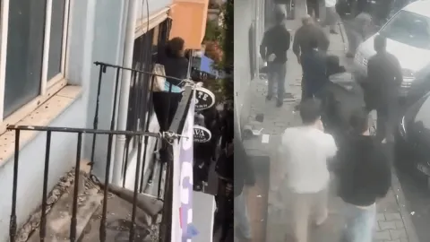 Beyoğlu’nda otel penceresinde feryat: "İmdat polis yok mu" diye bağırdı, tabeladan aşağı düştü!