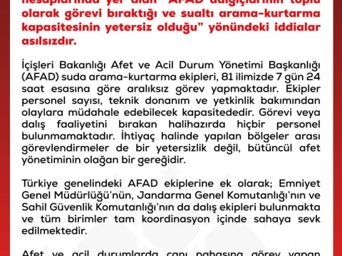 DMM, 'AFAD dalgıçlarının toplu olarak görevi bıraktığı' iddialarını yalanladı - fotoğraf 1
