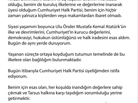 Bir belediye başkanı daha CHP’den istifa etti: Kesin ihraç talebiyle disipline sevk edilmişti - fotoğraf 2