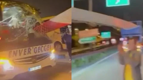 Bu da görünür kaza: Göz göre göre saplandı