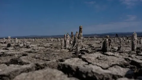 Burnumuzun dibindeki gölün suyu bitti