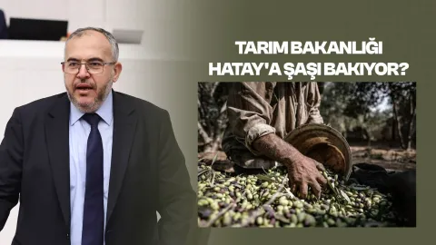 ÇALIŞKAN: TARIM BAKANLIĞI HATAY’A ŞAŞI BAKIYOR