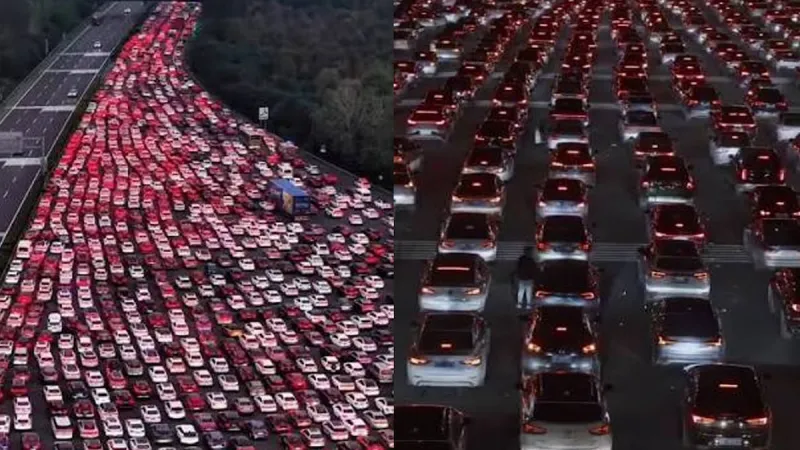 Çin'de milyonlarca araç trafikte sıkışıp kaldı