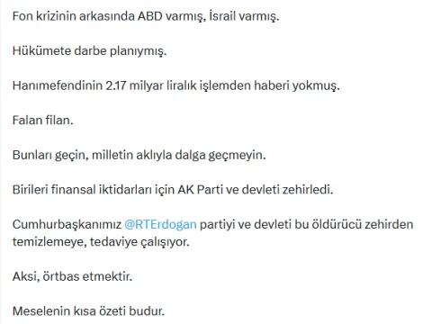 AKP'li Tayyar'dan fon skandalında İsrail ve ABD iddiasına olay yanıt: Milletin aklıyla dalga geçmeyin - fotoğraf 1