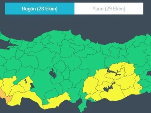 Kuvvetli yağış etkili olacak! Meteoroloji saat verdi: Sel, su baskını, yağış anında kuvvetli rüzgar ve hortum... Sarı ve turuncu alarm verilen iller - fotoğraf 3