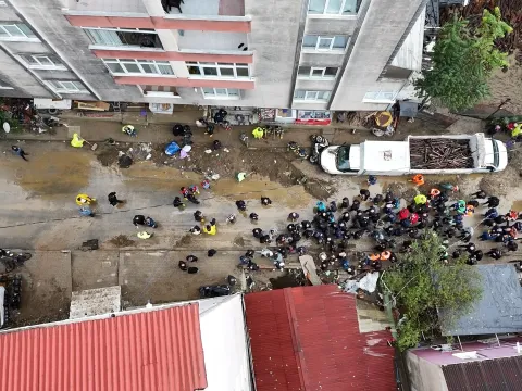 Ayazağa'da sel felaketinin boyutu drone ile görüntülendi - fotoğraf 4