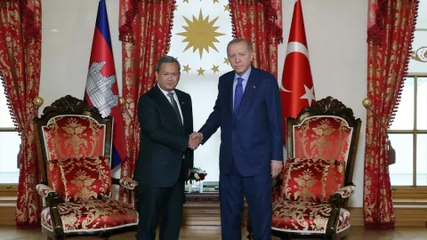 Cumhurbaşkanı Erdoğan, Kamboçya Başbakanı Manet'i kabul etti