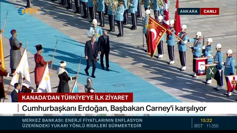 Cumhurbaşkanı Erdoğan, Kanada Başbakanı Carney'i resmi törenle karşıladı
