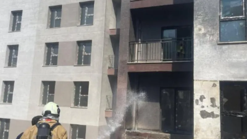 Defne Deprem Konutları Alanında Yangın