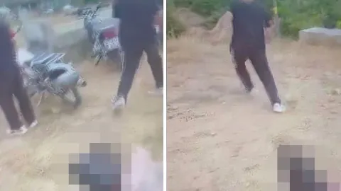 Dehşete düşüren görüntüler: Kurusıkı tabancayla tehdit edip kayda aldı