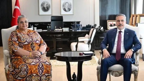 Dışişleri Bakanı Hakan Fidan Guterres'in Libya Özel Temsilcisi Tetteh ile görüştü
