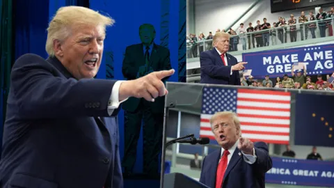 Donald Trump'ın korumaları alarma geçti: ABD Başkanı konuşurken tansiyon yükseldi
