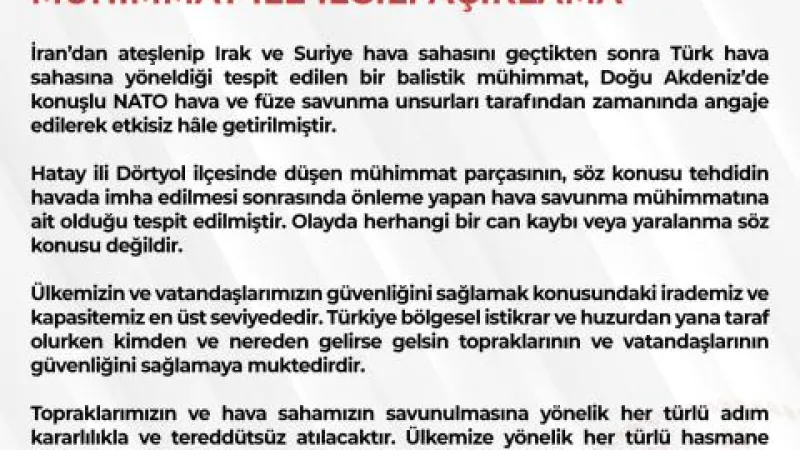 DÖRTYOL'DA FÜZE PANİĞİ!