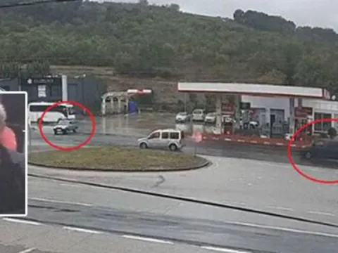 Otomobil ikiye bölündü! Kahreden kaza kamerada - fotoğraf 1