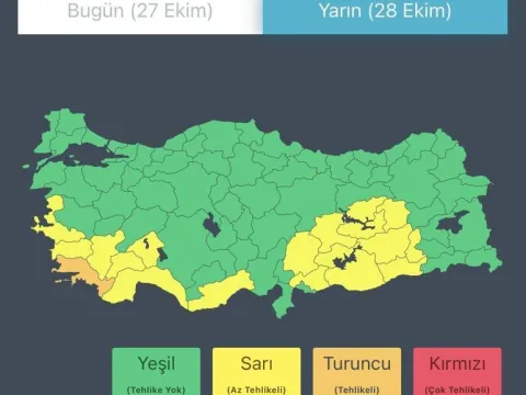 Kuvvetli yağış ve fırtına geliyor! Muğla için 'turuncu', 18 il için 'sarı' kodlu uyarı - fotoğraf 1