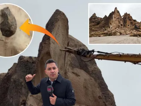 Çalışmalar sadece CNN TÜRK'te: 3 kişinin öldüğü peribacası tamamen yıkılıyor - fotoğraf 1