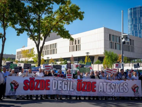 Ankara'da katil İsrail'in Gazze'ye yönelik saldırıları protesto edildi - fotoğraf 3
