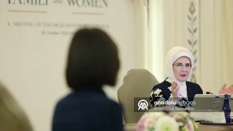 Emine Erdoğan, lider eşleriyle Ankara'da buluştu