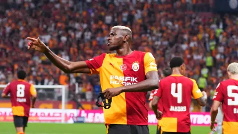 Galatasaray'ın futbolcusu Victor Osimhen'in mutlu günü