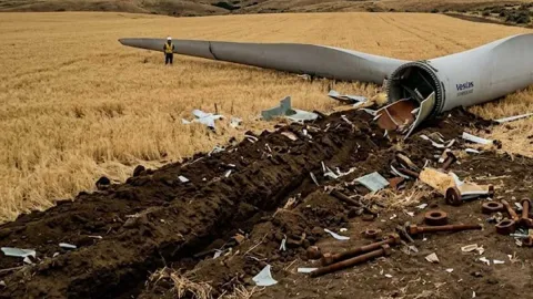 Gökten düşen 11 katlı bina: Dev kanat tarlayı böyle yuttu