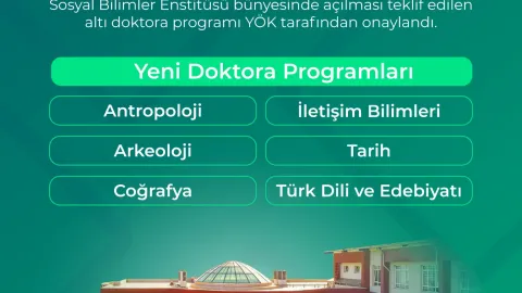 HATAY MKÜ'DEN 6 YENİ DOKTORA PROGRAMI
